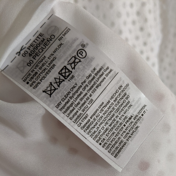 Banana Republic NWT Midi Dress Cotton Eyelet White Petite 00 BRAND NEW - Picture 8 of 9